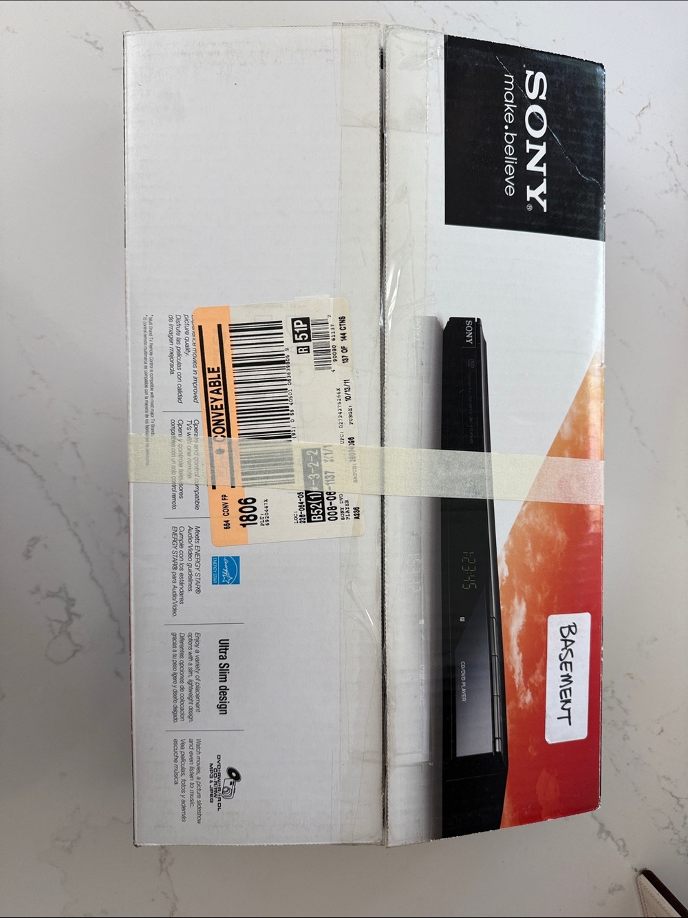 Sony Black Ultra Slim design CD/DVD player